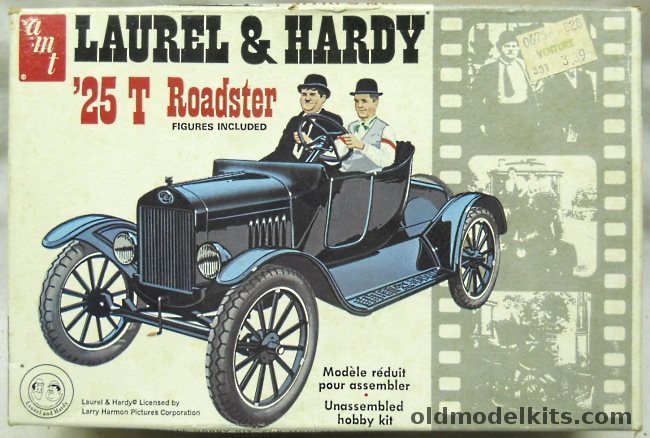 AMT 1/25 Laurel & Hardy 1925 Ford Model T Roadster, T462 plastic model kit